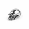 Bague homme acier noir - crâne squelette - Venin