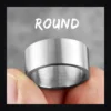 Bague homme acier noir - anneau sobre - argenté 10 mm