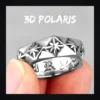 Bague homme acier - étoile Polaris - étoile polaire