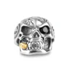 Bague homme acier noir - crâne squelette - Soldat