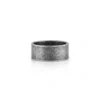 Bague homme acier noir - anneau sobre - rétro 10 mm