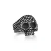 Bague homme acier noir - crâne squelette - Squelette