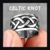 H59de54e84d654c75b10b5a58633f20daw-1 Bague homme acier - nœud celtique entrelacé