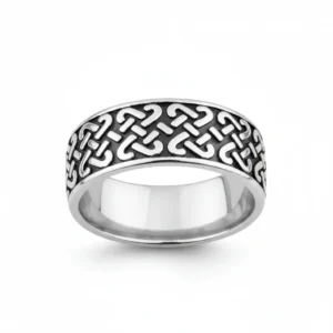 Bague homme acier - entrelacs celtiques