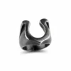 Bague homme acier - fer à cheval étoile noire - Noir