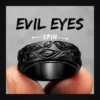 Bague homme acier - démon multi-yeux - anneau tournant yeux groupés (Noir)