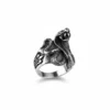 Bague homme acier - aigle, dragon ou serpent - Noir Serpent