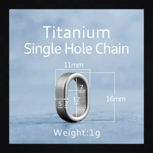 Porte-cles homme en alliage de titane - simple anneau