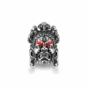 Bague homme acier - tête de crâne biker - démon Raksha