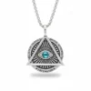S2b8d91438c3e4761ac37f7bacf9e07f99-1 Collier homme acier - Etoile de Salomon - pyramide œil bleu