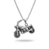 Collier homme acier - Route 66 - chopper patiné