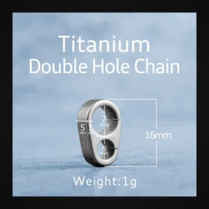 Porte-cles homme en alliage de titane - double anneau