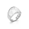 Bague homme acier - cristal gothique - Transparent