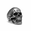 Bague homme acier - crâne gothique rétro - Noir