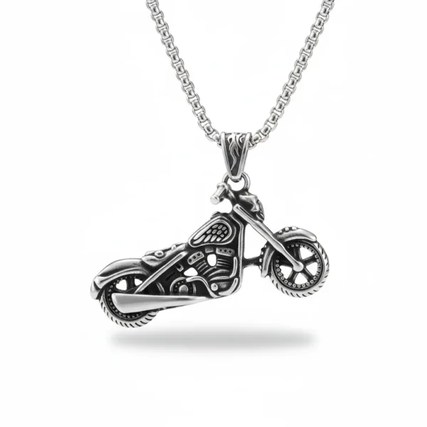 S6ca88d049926428b98ed2be91de198b5T-1 Collier homme acier - Route 66 - chopper classique