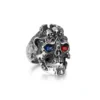 Bague homme acier - tête de crâne biker - crâne Hadès