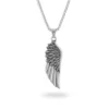 Collier homme acier - Ailes d'ange - aile argentée
