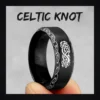 Sac3b9f40270b4a00a1ff70a343f5c7775-1 Bague homme acier - runes vikings - nœud celtique gravé (Noir)