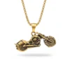 Sc5ef22d5a11a445493cba18627a47686M-2 Collier homme acier - Moto - chopper doré