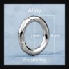 Porte-cles homme titane - Octogone - anneau rond