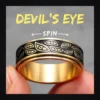 Bague homme acier - démon multi-yeux - Doré