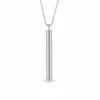 Collier homme acier - Pendentif etui - étui argenté