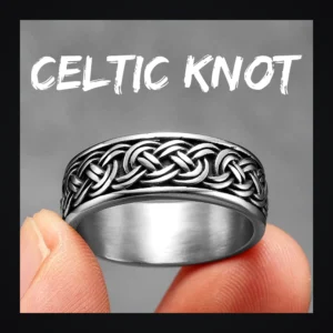 Bague homme acier - nœud celtique